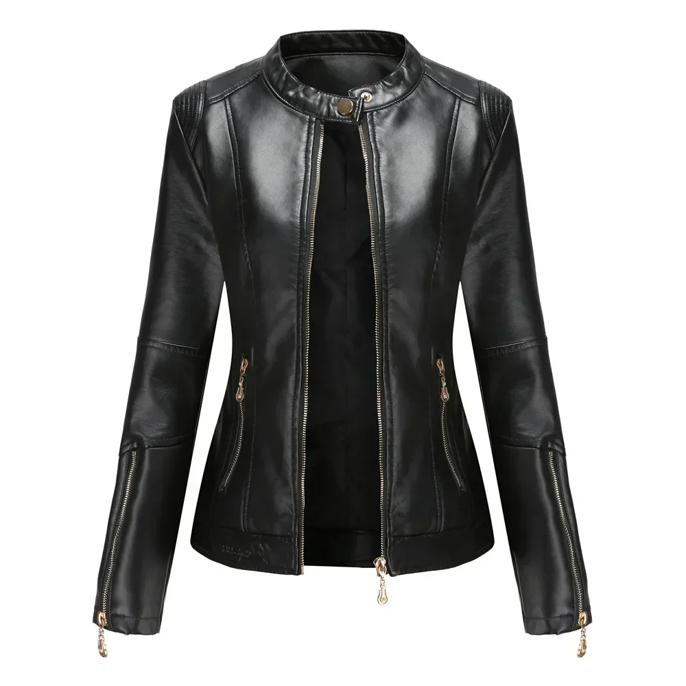 Faux Leather Jacket Women 2025 New Trend Korean Coat Spring