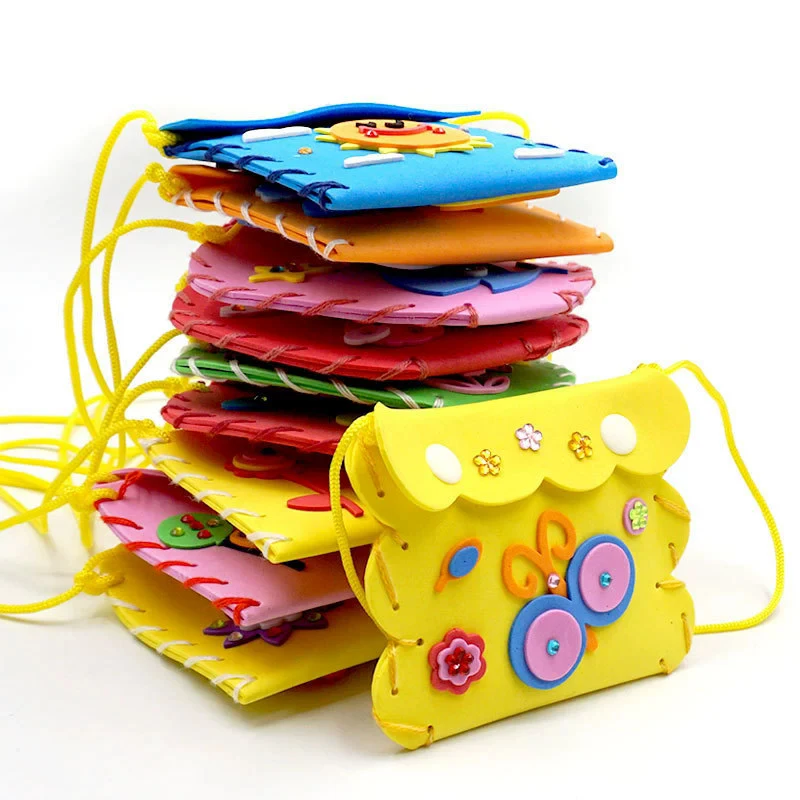 Sewing Craft Kit 1/5pcs Felt Wallet Handmade Material Package EVA Adhesive Creative Sewing Pasting Household Handicrafts DIY Production