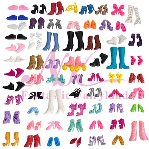 Кукольная обувь NK, Разноцветные Милые каблуки, модные вешалки для кукол Барби, аксессуары для кукол, высокое качество, детский игровой домик, игрушка JJ