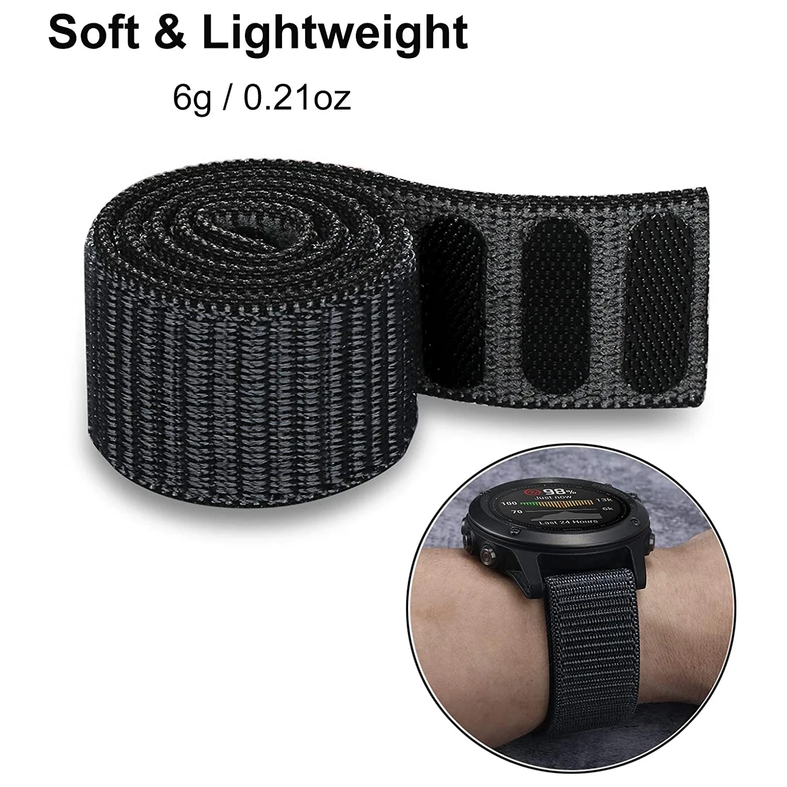 Durable Nylon Smartwatch Strap - 26mm/22mm
