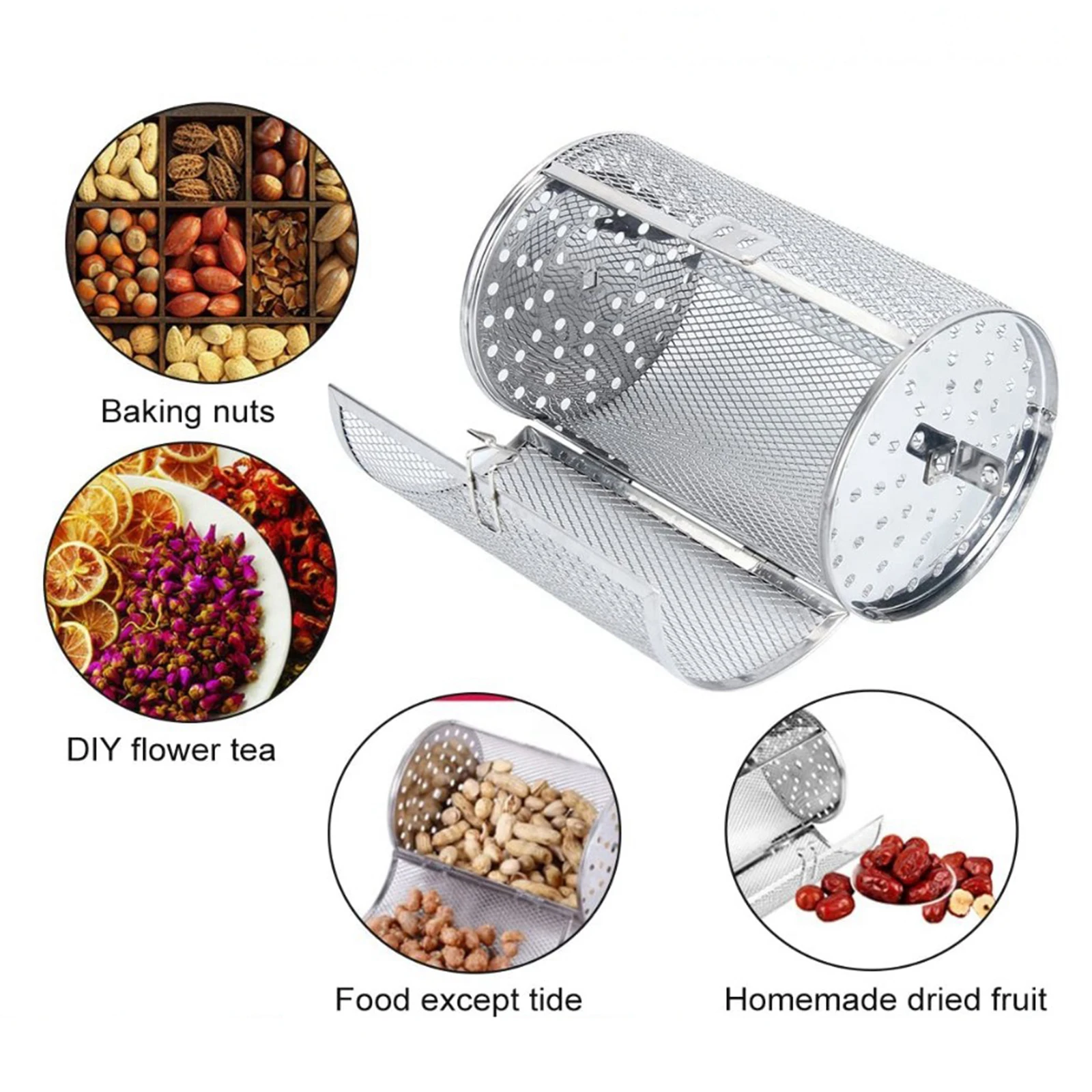 Rotisserie Grill Stainless Steel Rotisserie Grill Basket Cage Oven Grilling