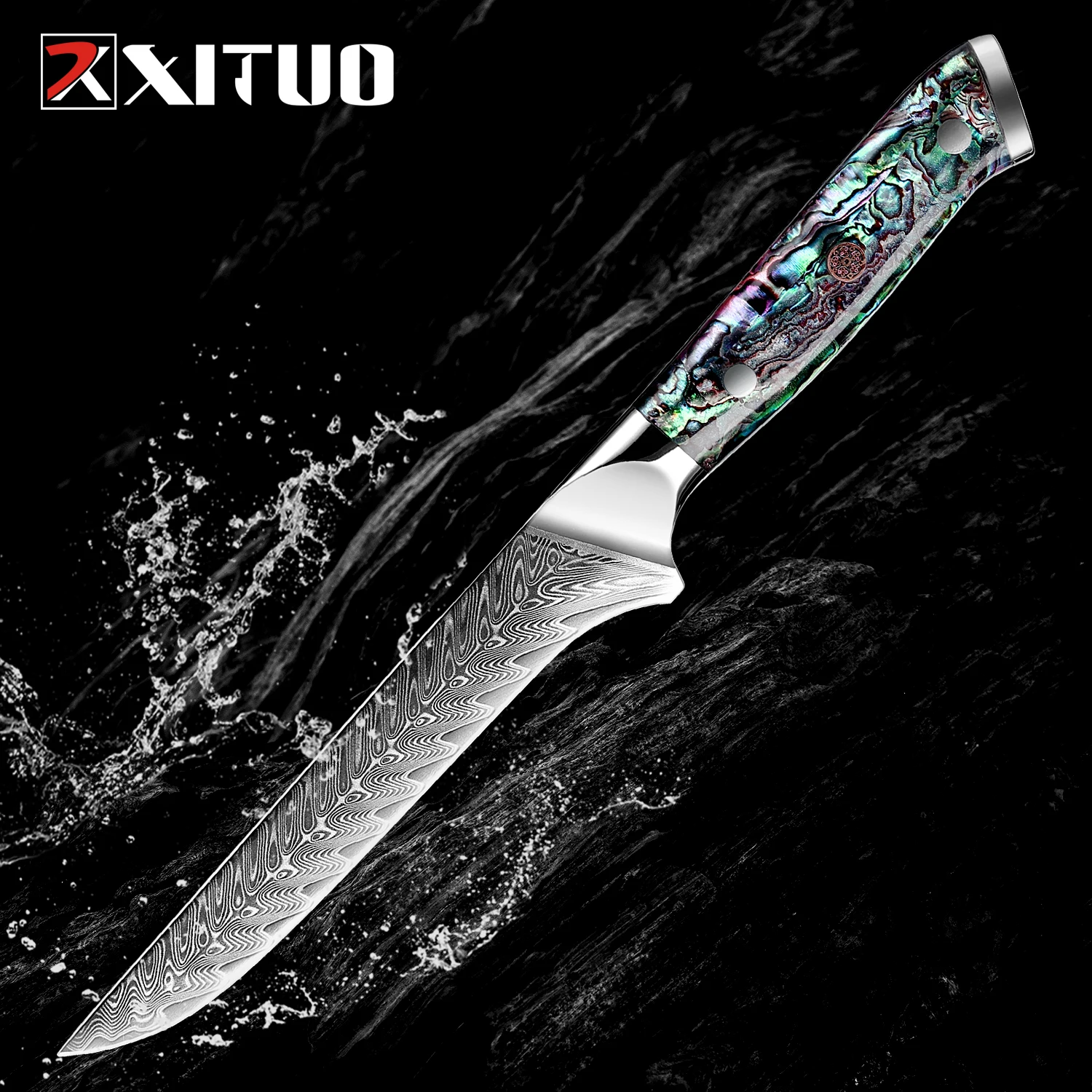 Damascus Steel Kitchen Knives Set Japanese Sharp Santoku Bread Boning Knife  Chef Knife Cutting Tools With Abalone Handle - AliExpress