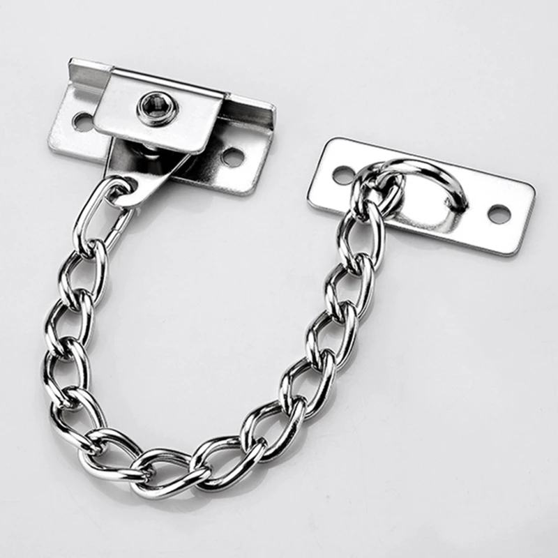Window Lock Stainless Steel Chain Sliding Limiter Stop Door Restrictor
