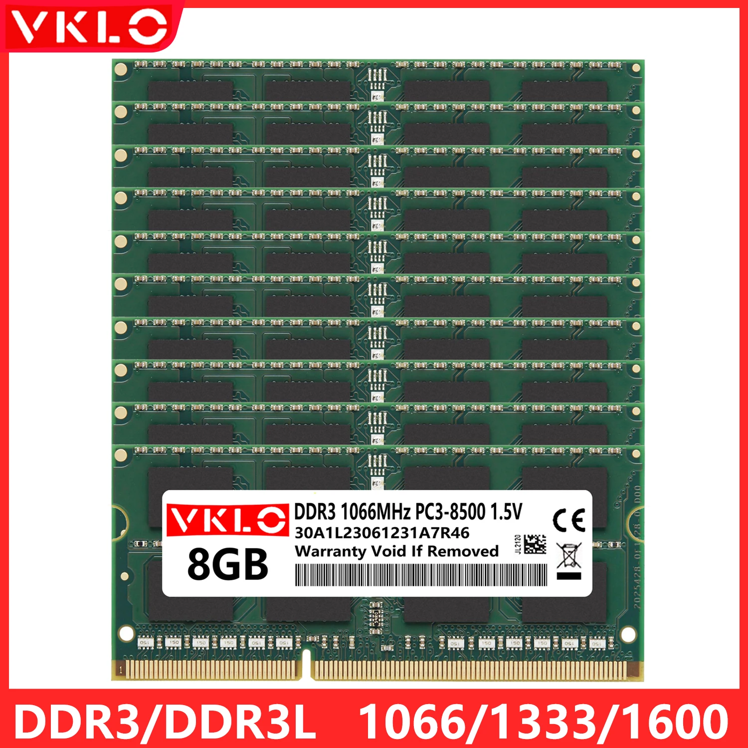 10Pcs DDR3 DDR3L 2GB 4GB 8GB Laptop Memories Ram 1066 1333 1600Mhz 8500 10600 12800 PC3 1.5V PC3L 1.35V 204Pin SODIMM Memory Ram laptop memory module laptop ram memory notebook ram memory
