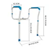 Non Perforated Toilet Armrest for The Elderly, Aluminium Alloy Disabled Aids Help Assisted Toilet Frame, Anti-roll Safety Rail 6