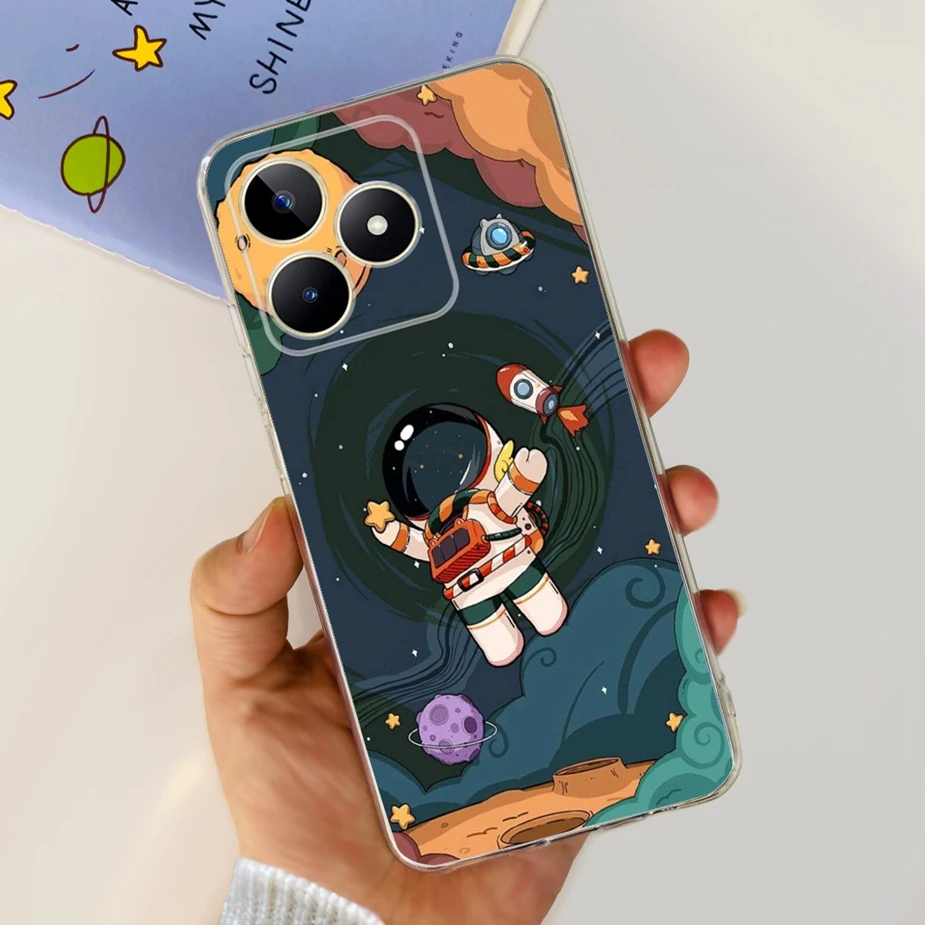 Stylish Painted Clear Silicone Phone Case - Soft Protective Cover
