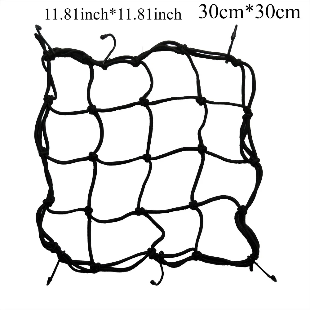 Motorcycle Helmet Fixed Net Pocket 6 Hooks Fuel Tank Mesh Arrangement Adjustable Shrink Stable Stretch Storage Miscellaneous Net