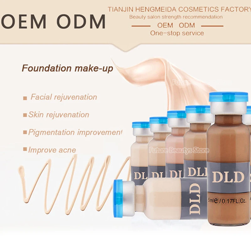 Korea 5ml Hyaluronic Acid Ampoule Foundation Essence Skin Care Mixed Care Set Vitamin C Moisturizing Skin Rejuvenation Beauty 5