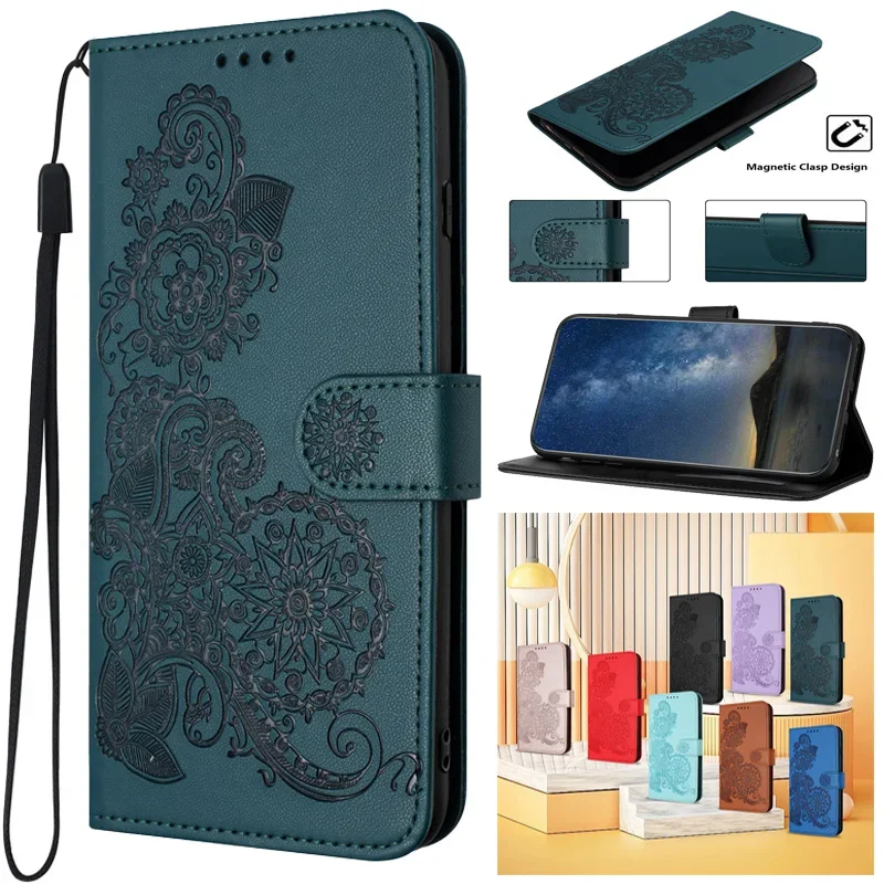 Sunflower Leather Flip Phone Case - Stylish & Fashionable Cover