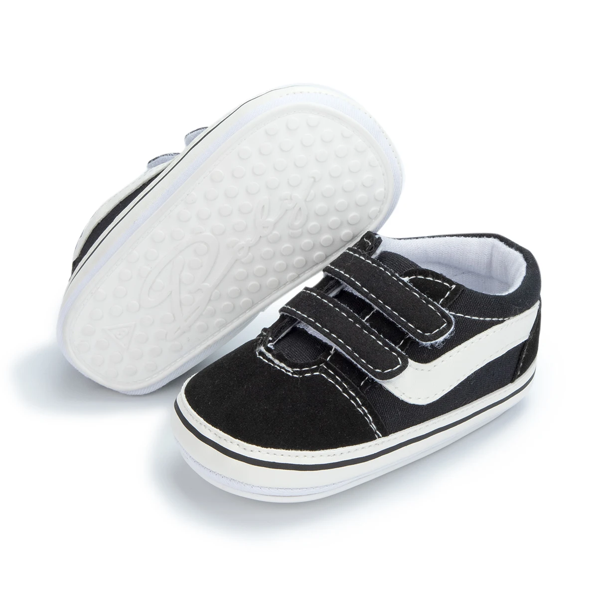 Meckior Baby Boy Mädchen Schuhe Canvas Turnschuhe rutsch feste Gummis ohle Streifen erste Wanderer Säugling Baby Freizeit schuhe – Detail 4