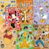 8/16/32Pcs Children DIY Puzzle Sticker Winnie Mickey Character Face Assemble Stickers Kids Toys Boys Girls Gifts Decals 6