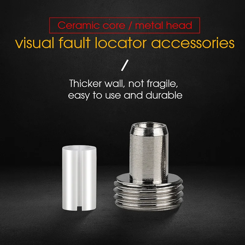 

10 Sets Red Light Pen Metal Pen Head 7MM Ceramic Sleeve Ceramic Core Light Pen Pen Type Red Light Source Repair Accessories