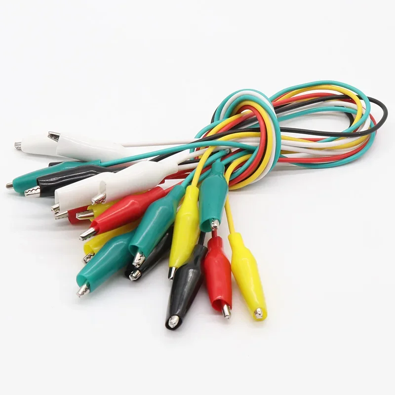 10pcs 2pcs Line length 45cm Crocodile Alligator Clips 28mm Double-ended Crocodile Clips Cable Wire Testing Wire Clip