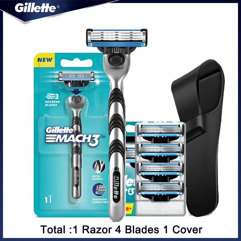 Premium Gillette Manual Shaver for Men - 3-Layer Blade System for Precision Shaving and Hair Removal