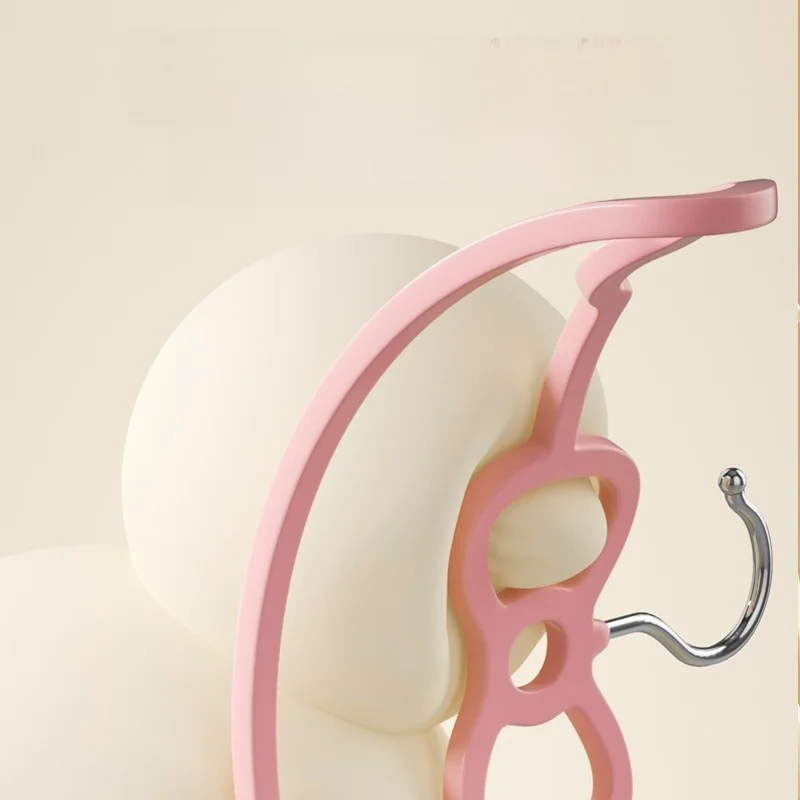 핑크 하트 모양 플라스틱 옷걸이, 나비 매듭 디자인, 창의적인 가정/기숙사용 건조대, 미끄럼 방지 옷걸이