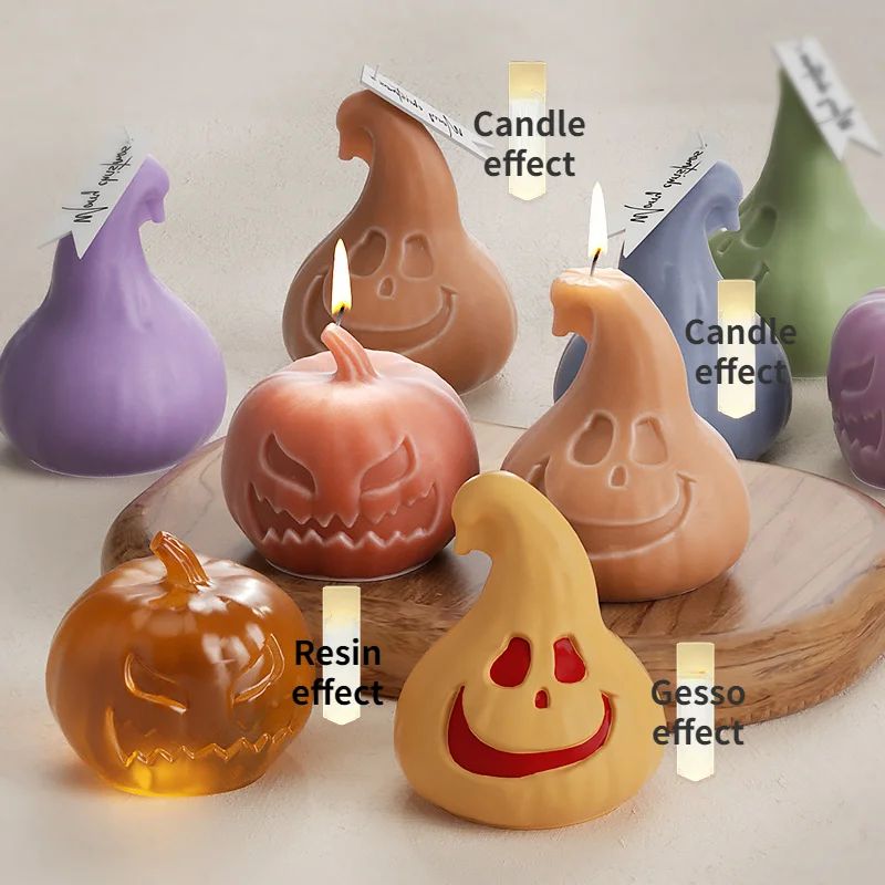 Pumpkin Candle Aroma Plaster Ornament Silicone Mold, pumpkin snack holder