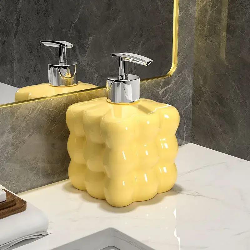 Soap Dispenser Modern Press Emulsion Bottle Bathroom Accessories Hand Sanitizer Soap Dispenser Ceramic Moisturizing Bottle
