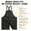 Multi Use Men Hair Cutting Apron Adjustable Neck Strap Sleeveless Hairdressing Cape Hairdressing Cape for Hairstylists 3