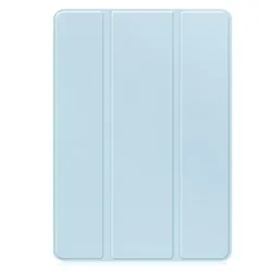 Premium Trifold Silicone Case with Pencil Holder and Stand for S10 FE (10.9 inch) (Sky blue)