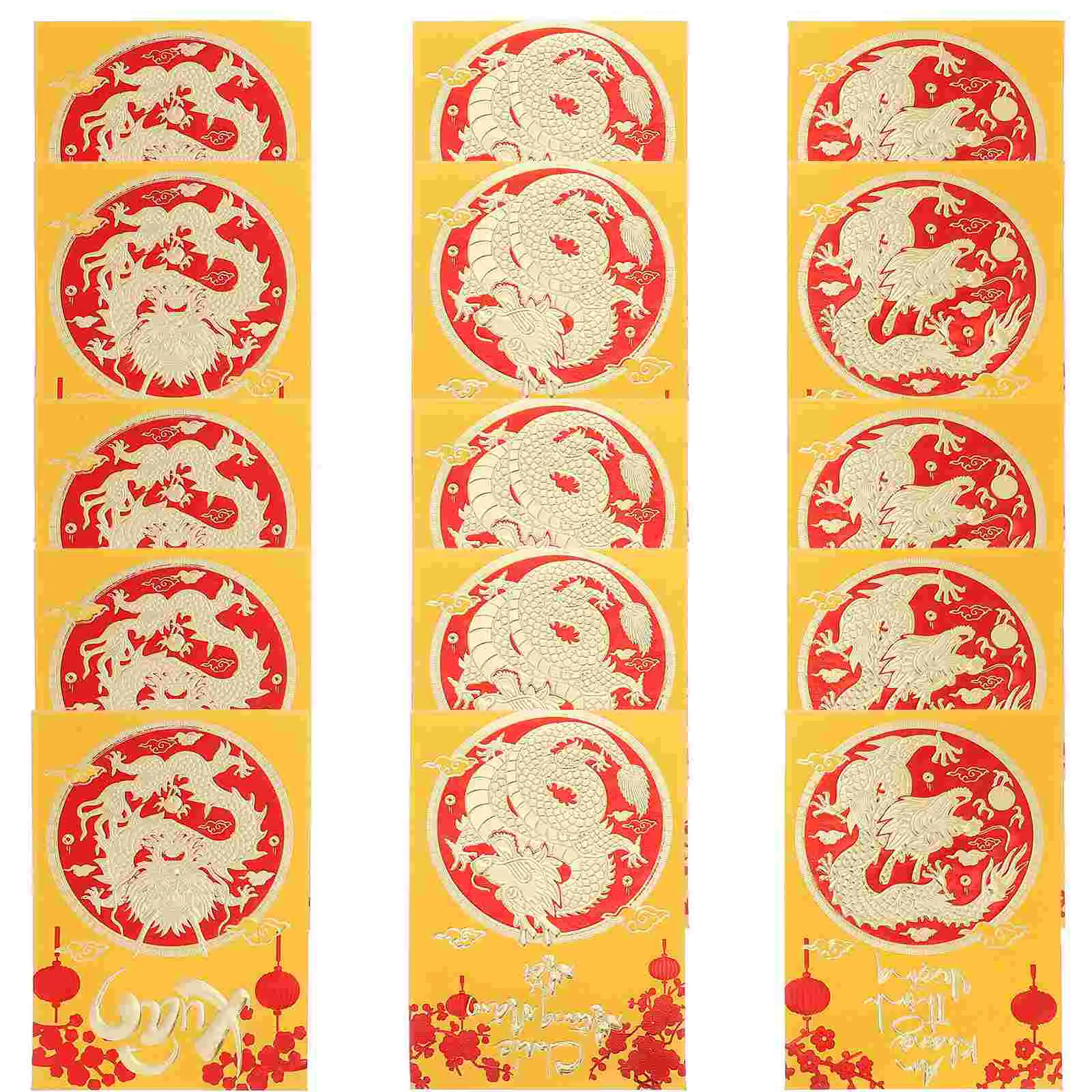 

Многофокусные красные конверты с надписью «Год Дракона»