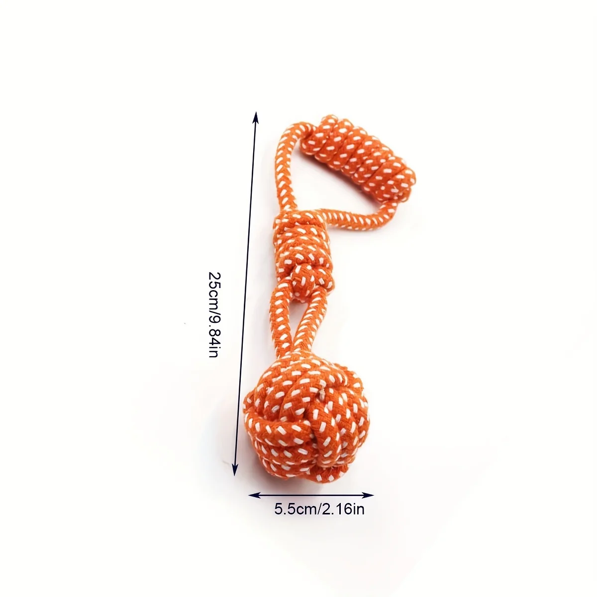1pc Durable Dog Rope Toy with Ball - All-Breed Chew and Tug Plaything Random Color Selection 2