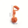 1pc Durable Dog Rope Toy with Ball - All-Breed Chew and Tug Plaything Random Color Selection 2