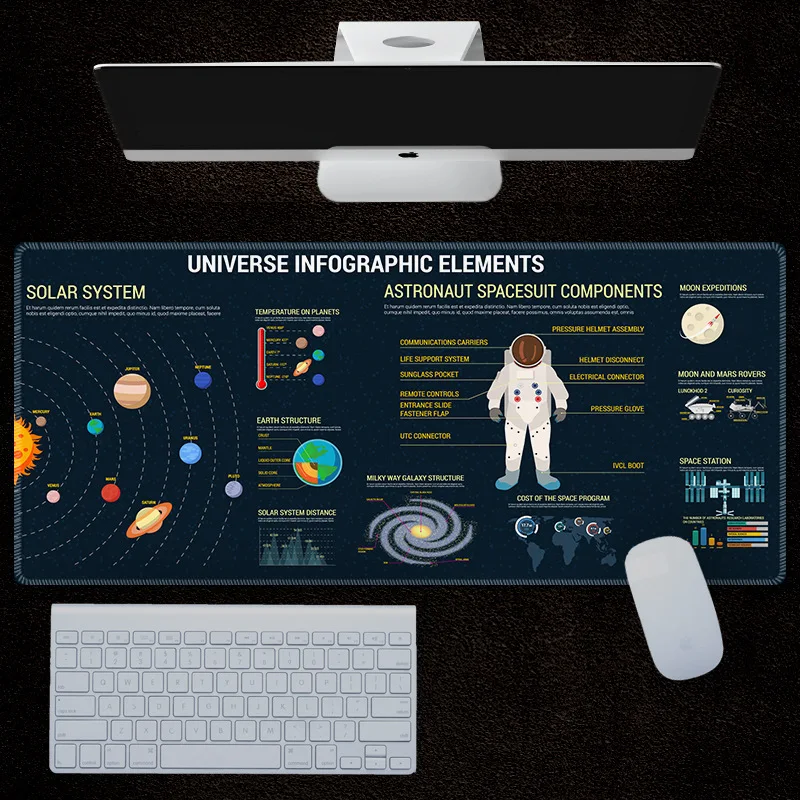 

Astronaut solar system universe planet creative galaxy super esports gaming mouse pad table pad Oversized mouse pad