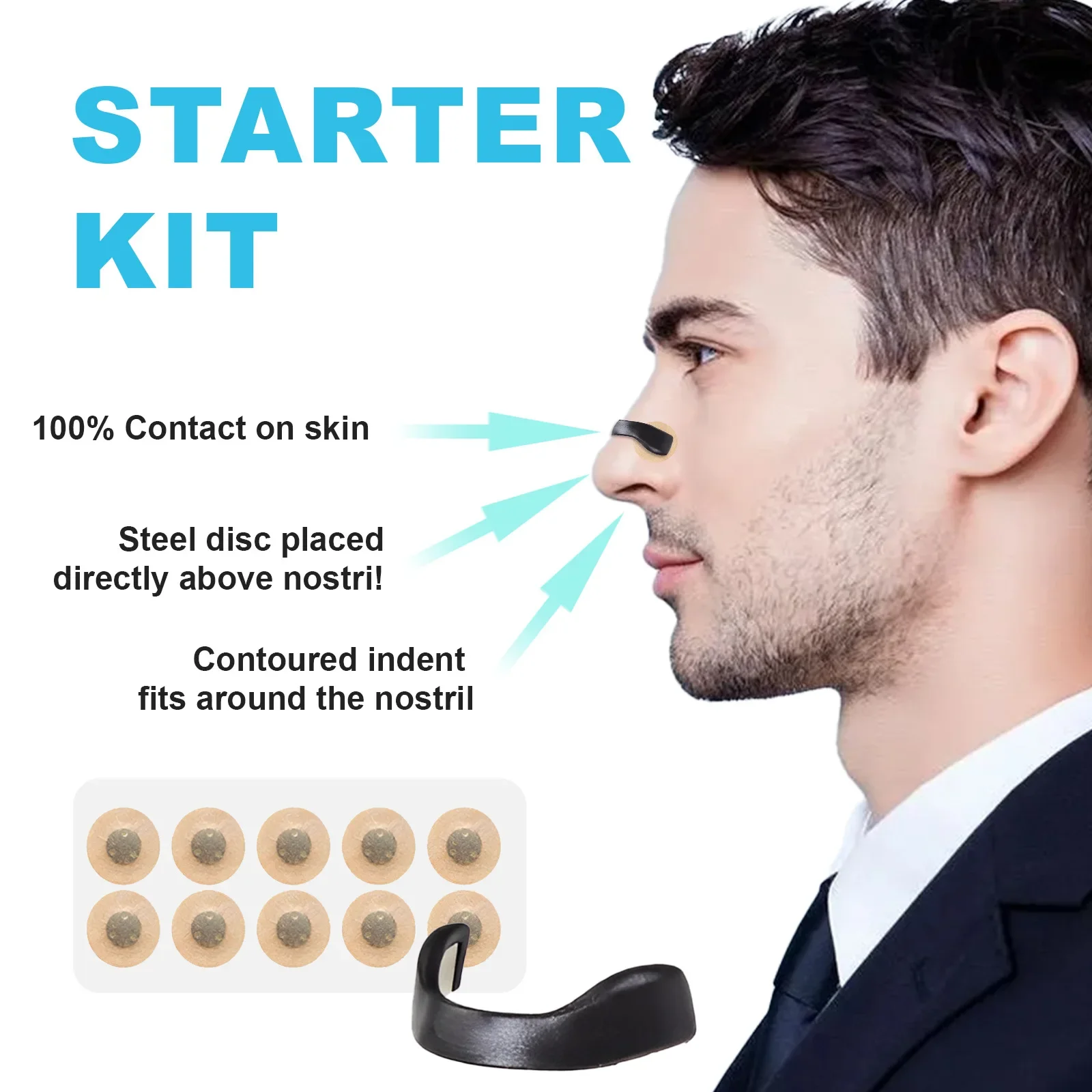 30Days/Box Nasal Breathing Dilators Starter Kits Magnetic Nose Strips Increase Sports Air Intake Improve Sleeping Reduce Snoring 3