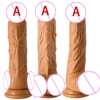 New Skin feeling Realistic Big Dildo Flexible Penis Dick With Suction Cup Strap-on Female Masturbation Strapon Dildo For Women 2
