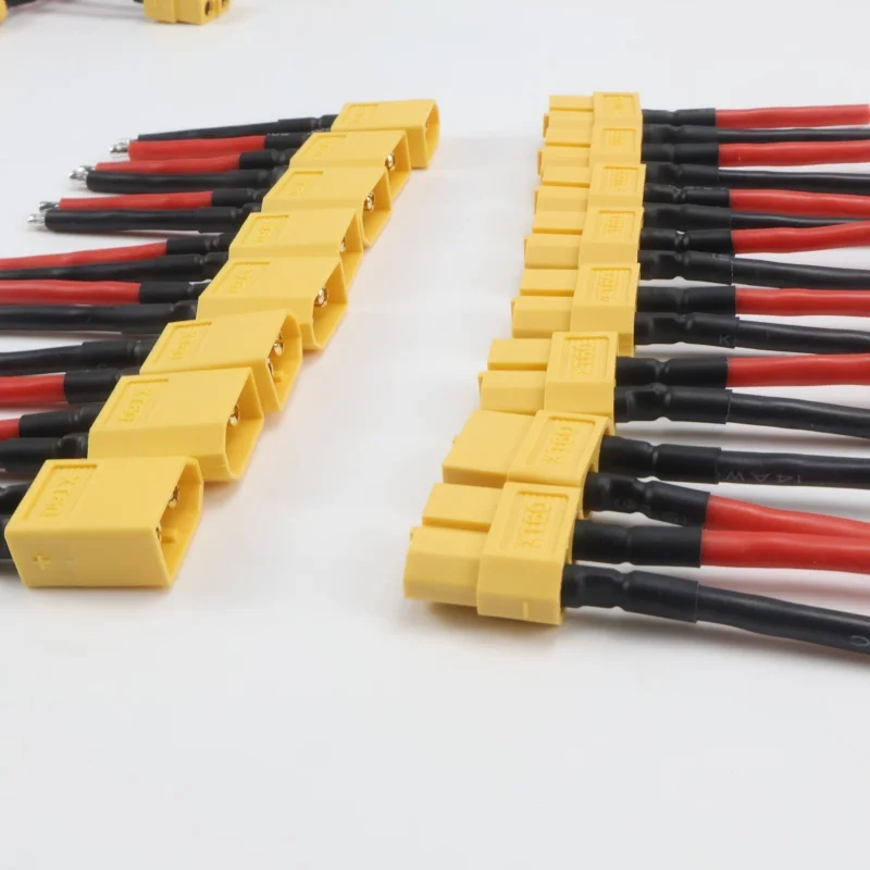 2 쌍/4 PCS XT60 플러그 암수 커넥터(12/14AWG 실리콘 와이어 포함) RC 리포 배터리 케이블 드론용