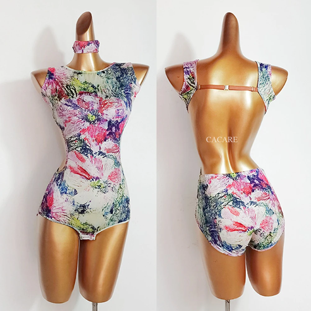 Dance Tops Leotard Bodysuit for Latin Ballroom Dance Competition Dresses Waltz Modern Samba Flamenco Wear Costume Body D0766
