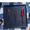 Wooden Tray Japanese Style Black Rectangle 30cm Coffee Tea Set Tableware Pallet Food Cake Plate Home Kitchen Storage Supplies 5