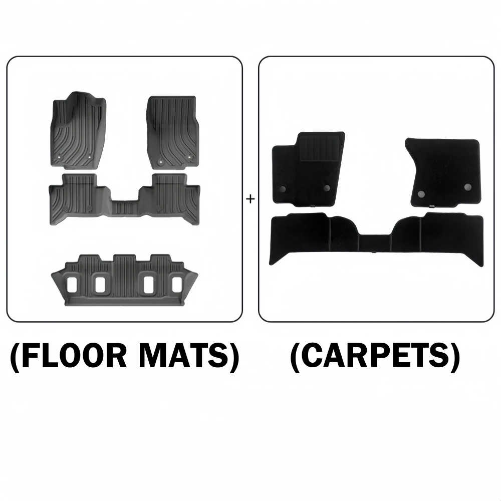 For Lexus GX550 GX550h TPE Floor Mats Trunk Mats Fit All-Weather Floor Mat