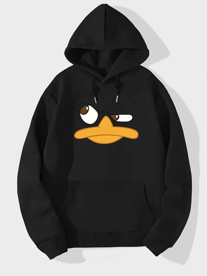 Men Casual Cartoon Duck Face Hoodie