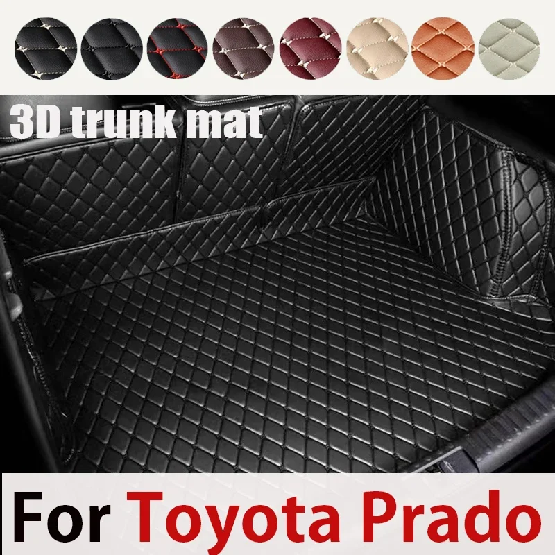 

( Car Travel )Good! Special trunk mats for Toyota Land Cruiser Prado 150 5seats 2016 waterproof boot carpets for Prado 2015-2010