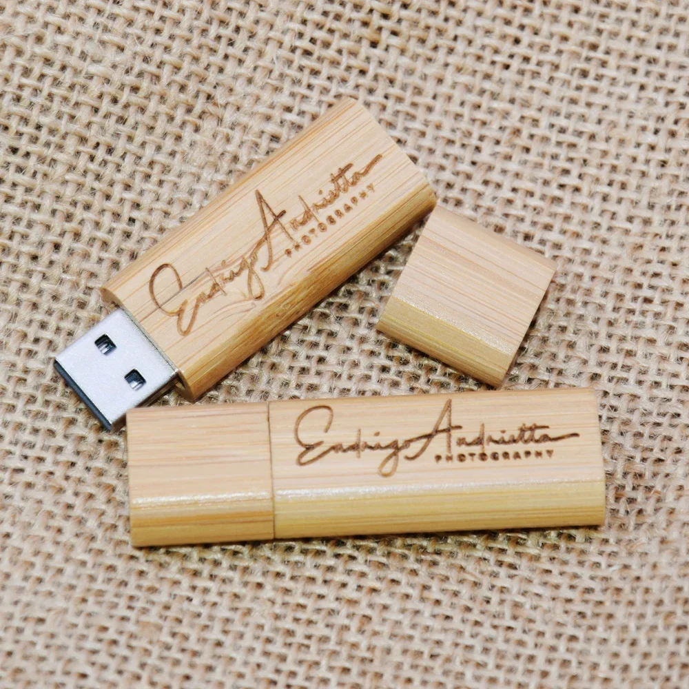 20PCS 무료 로고 호두 나무 USB 플래시 드라이브 4GB 64GB 16GB Usb 스틱 2.0 32GB PendriveWedding 선물 펜 드라이브 나무 펜 드라이브