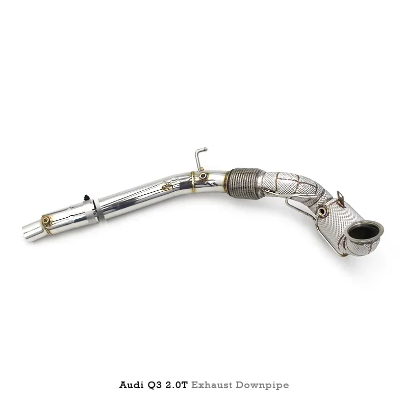 Section High flow Pipes branch downpipe Exhaust Pipe with for Q3 2.0T -