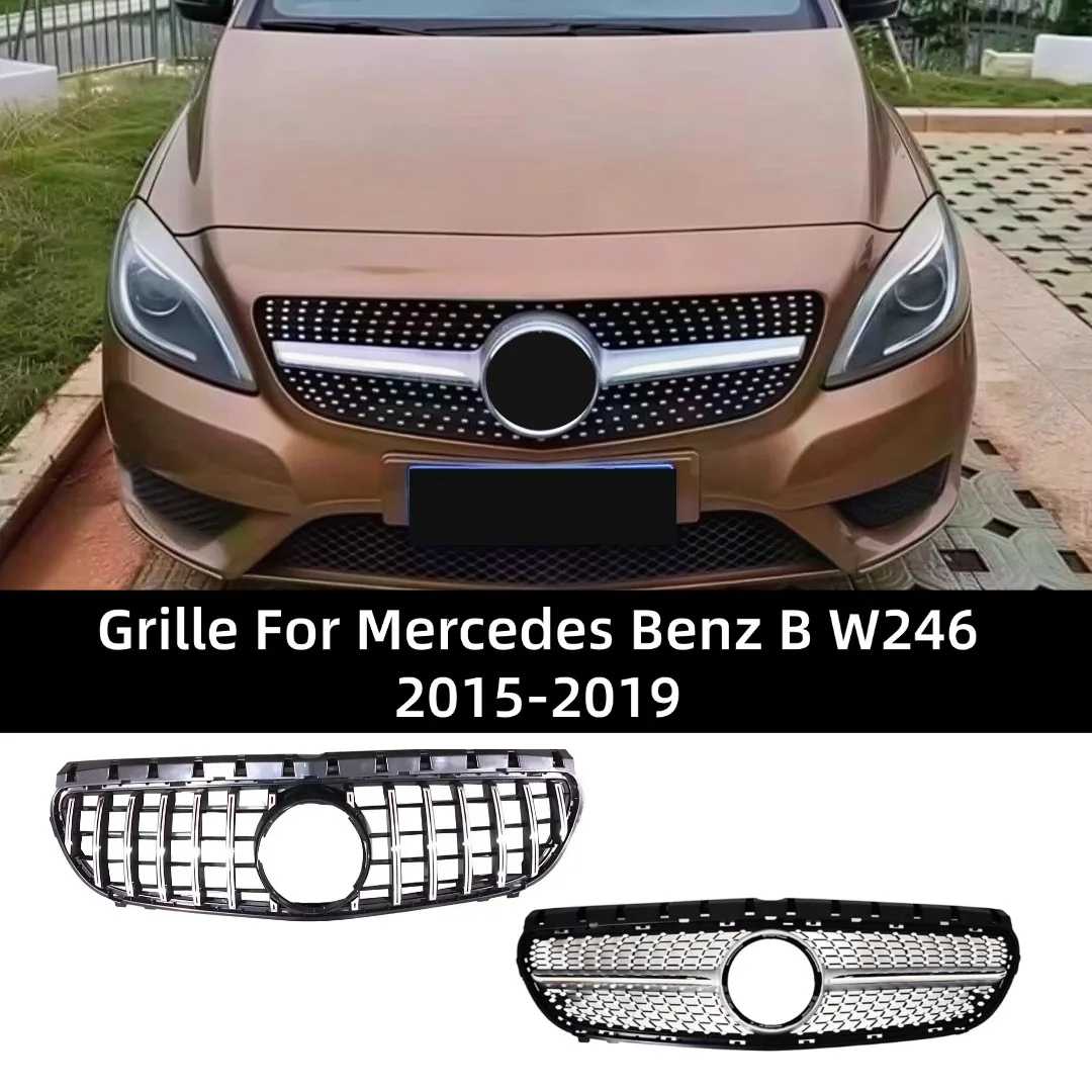 메르세데스 벤츠 B W246 B200 B220 B250 2015-2019용 프론트 인렛 그릴 범퍼 그릴 마스크 튜닝 스타일링 액세서리 프론트 그릴