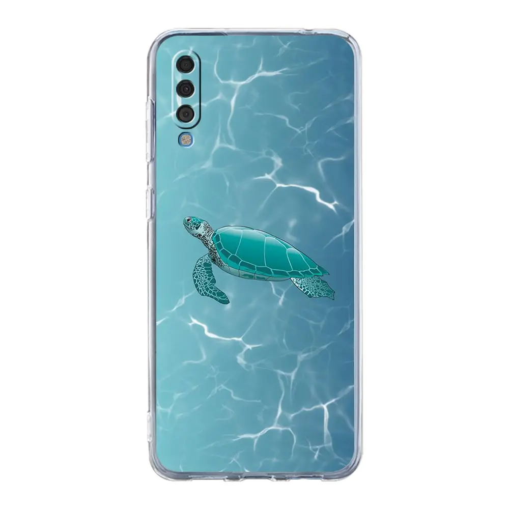Lovely Cartoon Sea Turtle Ocean Blue Phone Case