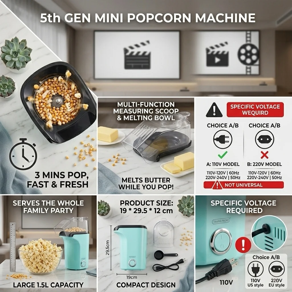 Mini Kids Popcorn Maker 6