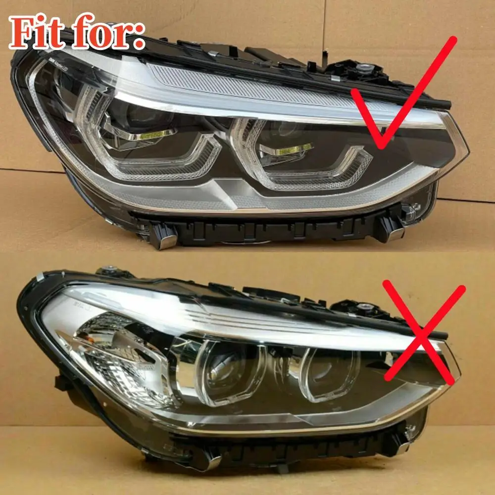 White X3 G01 LED Angel Eyes Board For 18-21 BMW X3 X3M F97 G01 X4 X4M G02 F98 Daytime Running Lights DRL Module