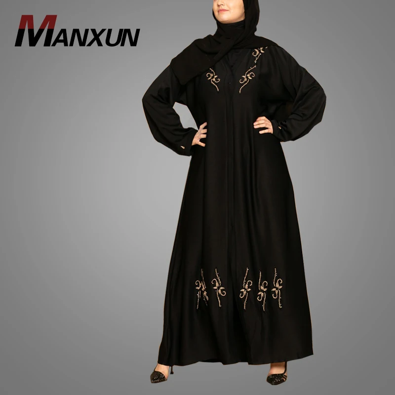 Custom Luxury Designer Muslim Abaya with Hat Clothing Dubai Women Islamic Dress Abaya