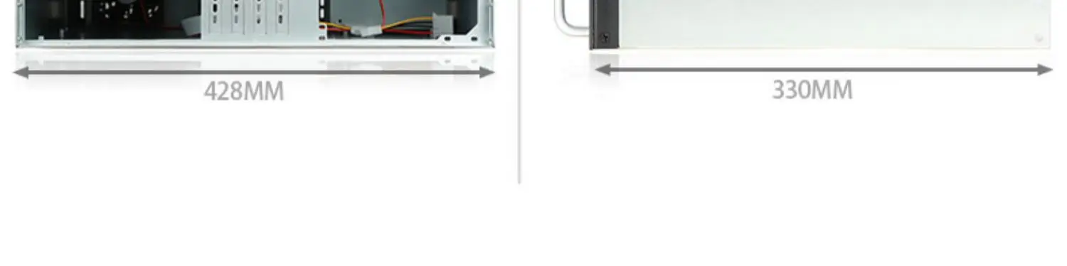 2U 섀시, 방진 짧은 330MM 표준 PC 전원 공급 장치, MATX 마더 보드 모니터링 서버, 방화벽 ROS 섀시