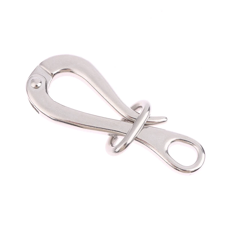 Description Picture 4 of item1PCS 316 Stainless Steel 100mm Pelican Hook & Eye with Quick Release link Crane Hooks for Sailing Boat Yacht Accessories