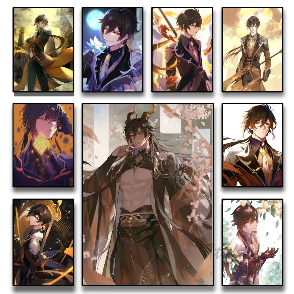 

Zhongli Genshin Impact Poster Paper Print Home Living Room Bedroom Entrance Bar Restaurant Cafe Art Painting Decoration