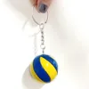 1pcs PVC Volleyball Keychain Anime Style Mini 3D Ball Key Ring Bag Charm Accessories Gift 6