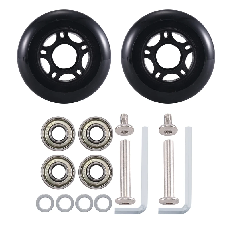 75Mmx 24Mm Luggage Suitcase Replacement Wheels , PU Swivel Caster Wheels Bearings Repair Kits, A