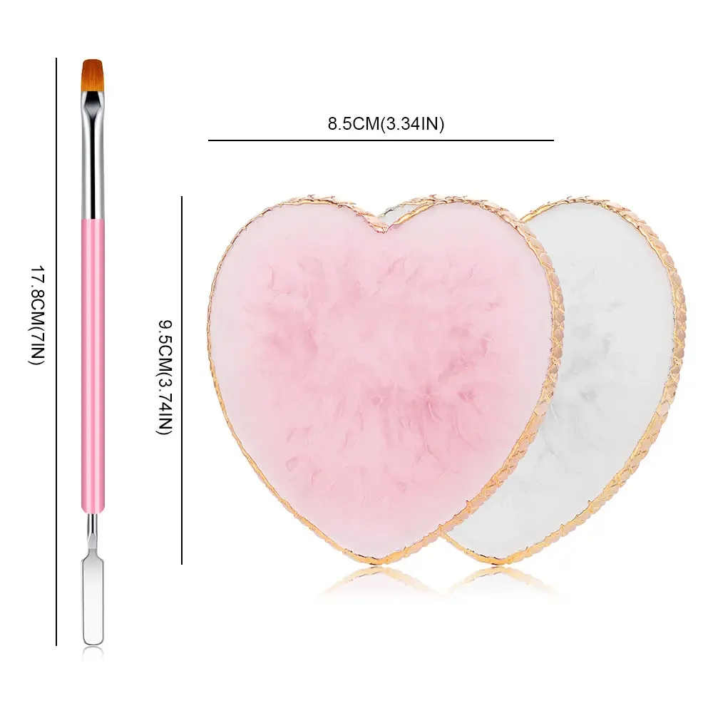 Tavolozza per nail art e pennello Design Punta Pittura Disegno Display Intaglio Penna punteggiata Gel acrilico Smalto UV Set manicure fai da te Strumenti - immagine 4