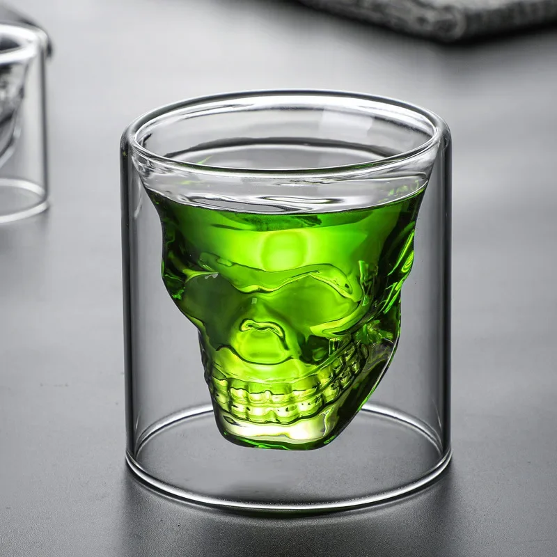Wine Cup Glasses Crystal Cocktail Whisky Barware Beer Drinkware Coffee Mugs Double Bottom