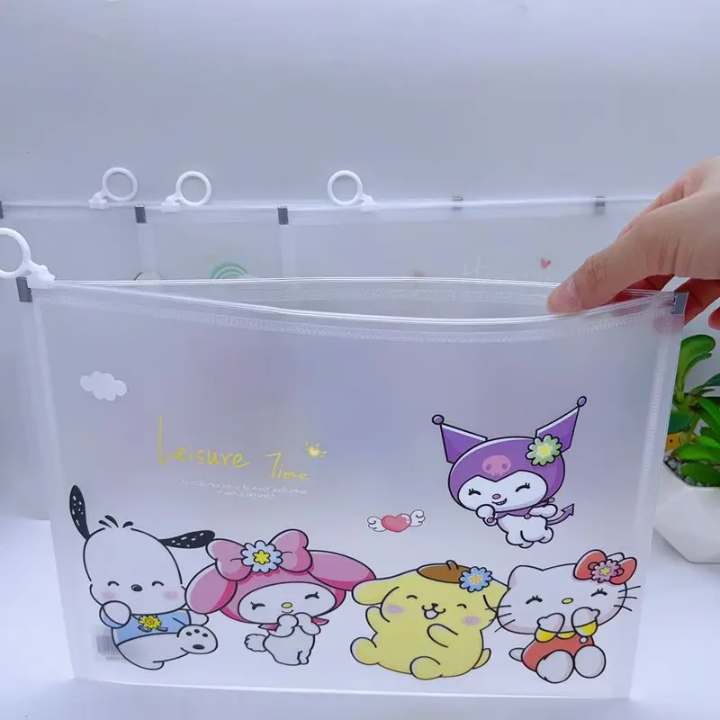 

24 шт. Sanrio Melody Kuromi Cinnamoroll мультфильм аниме милая Водонепроницаемая папка А4 Пряжка информационный пакет сумка для хранения файлов